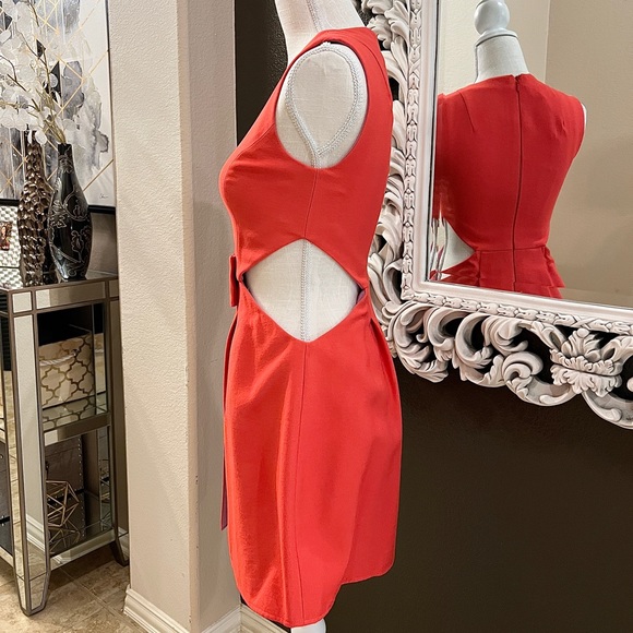 BCBG MaxAzria CUT OUT Colorblock DRESS Size 0 - Picture 7 of 9